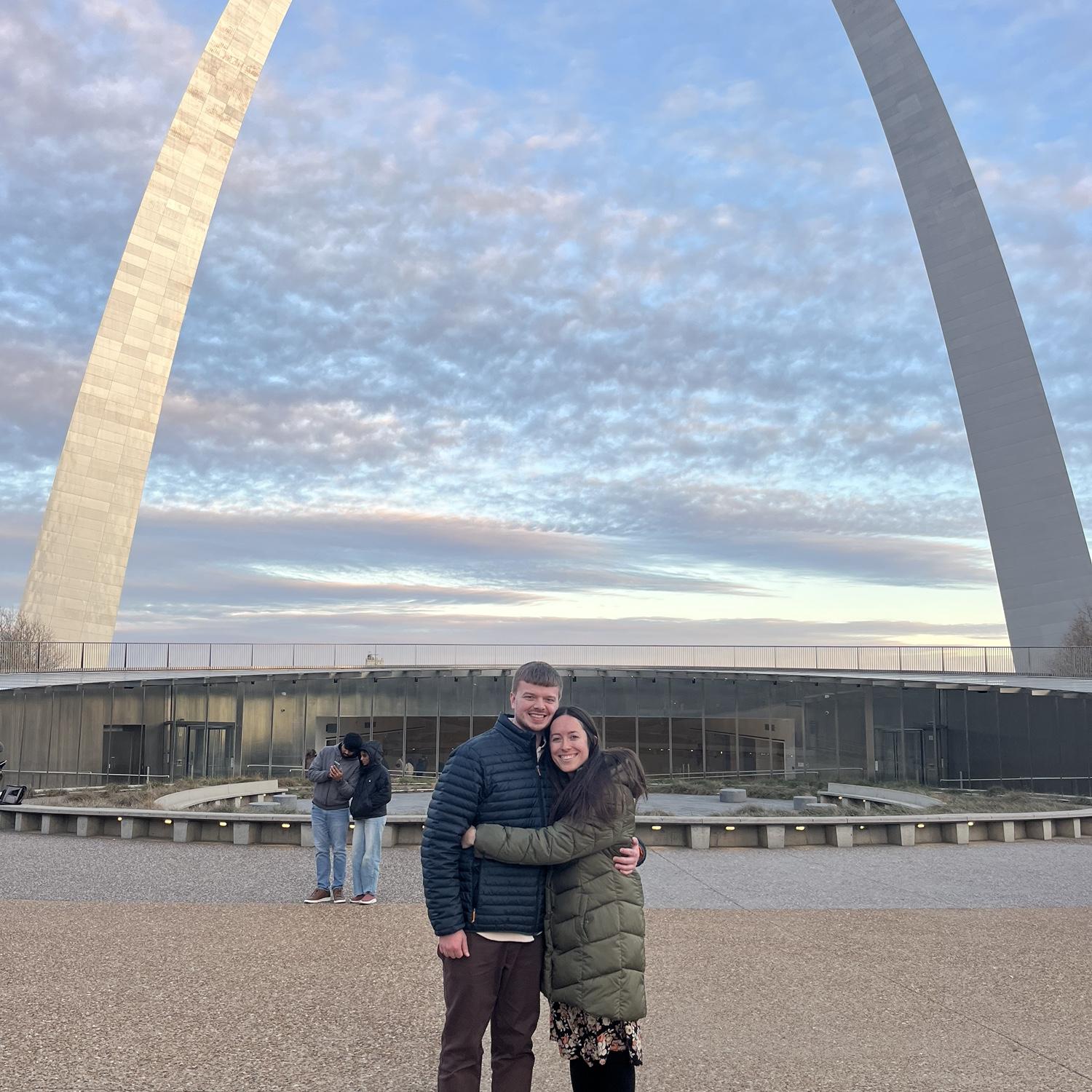 Here we are in St. Louis at the Arch in January 2026 - we went all the way to the top!