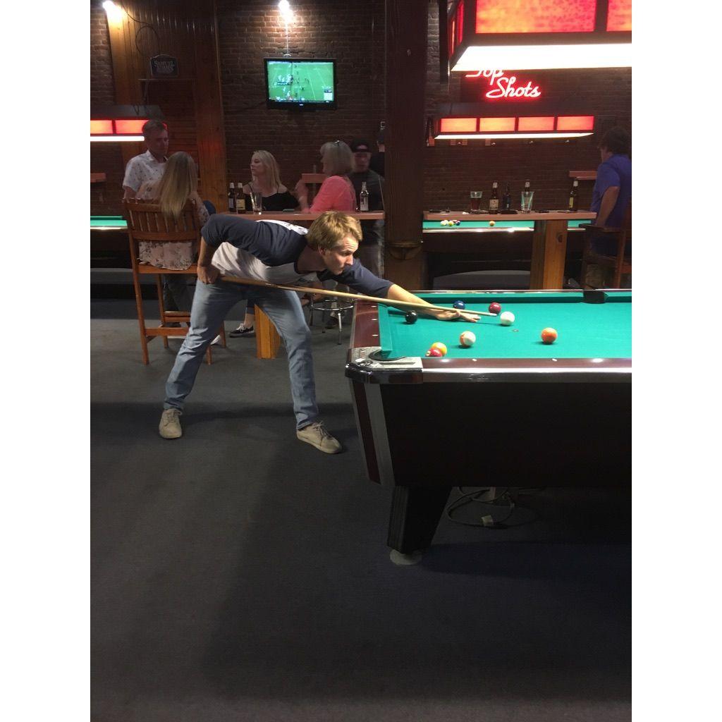 Our first date in La Crosse, WI, at Top Shots Pool and Darts