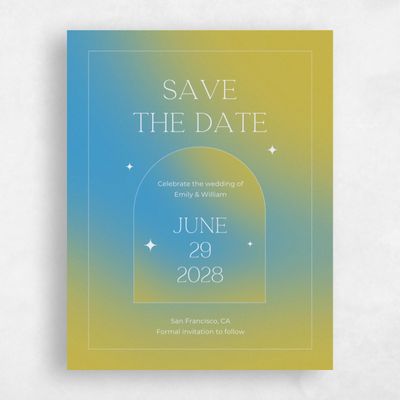 Chartreuse, Green Wedding Save the Date - Kalia Classic
