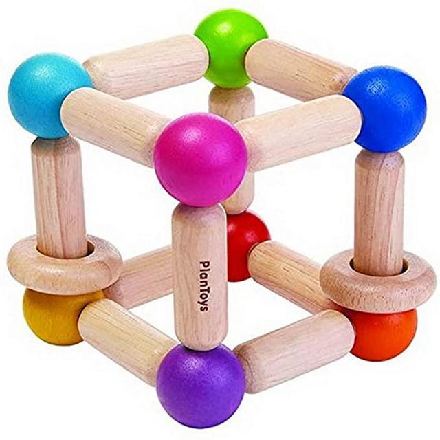 PlanToys Wooden Square Clutching Baby Toy