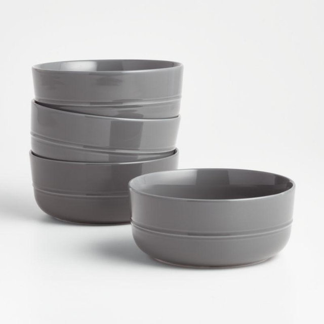 Hue Dark Grey Bowls, Set of Four