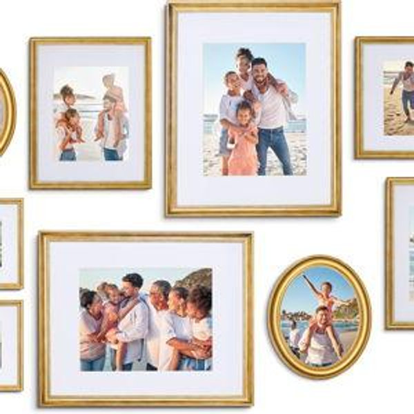 Gallery Wall Frame Set, Brass