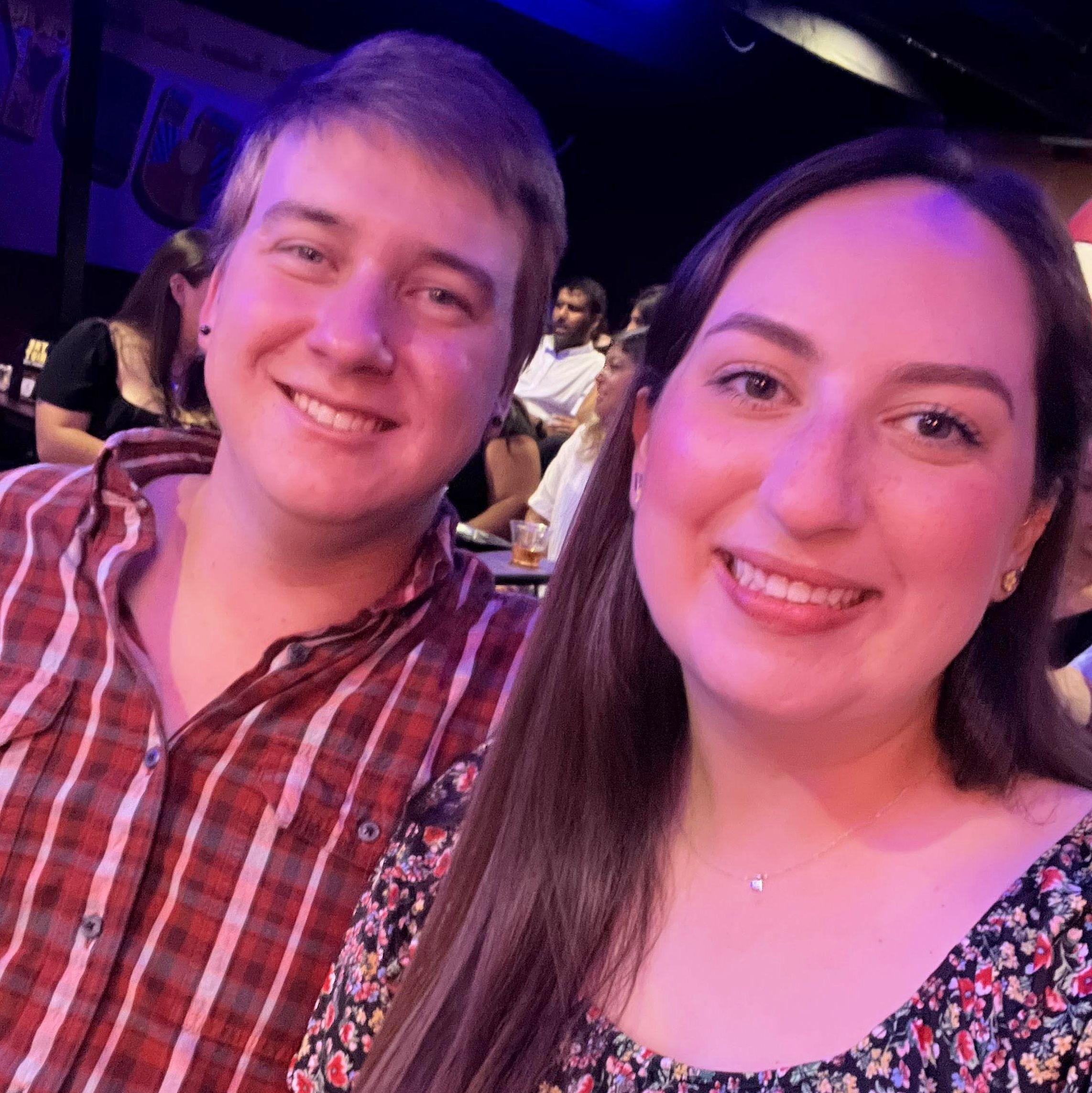 Joined some of Ethan's cousins and their friends for a night at a local comedy club in Houston, Texas on September 9, 2023.