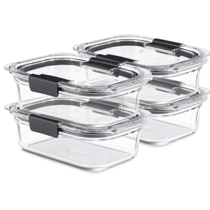 Rubbermaid Glass Containers, 3.2 Cup, Set of 4