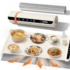Food Warming Mat with Heat-Resistant Pad, 26X15 Inch, 6-Level Temp 6-Hour Timer, Child Lock Safety,Food Warmer Chafing Dishes for Buffet.