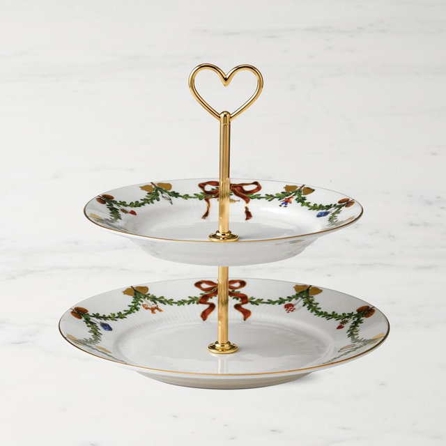 Royal Copenhagen Star Fluted 2-Tier Stand