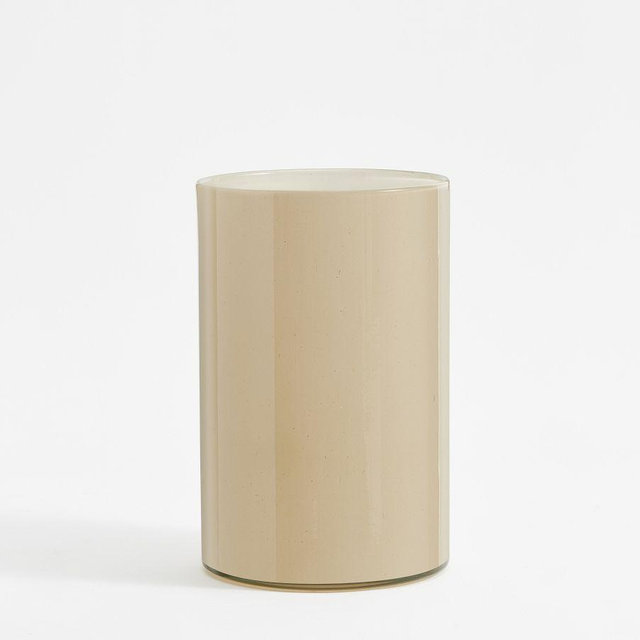 Montecito Glass Hurricane, 7"x11" - Tan