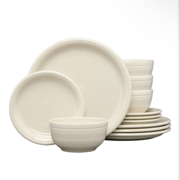 Bistro Coupe 12-Piece Dinnerware Set, Service for 4