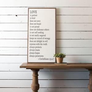 Love is Patient Sign