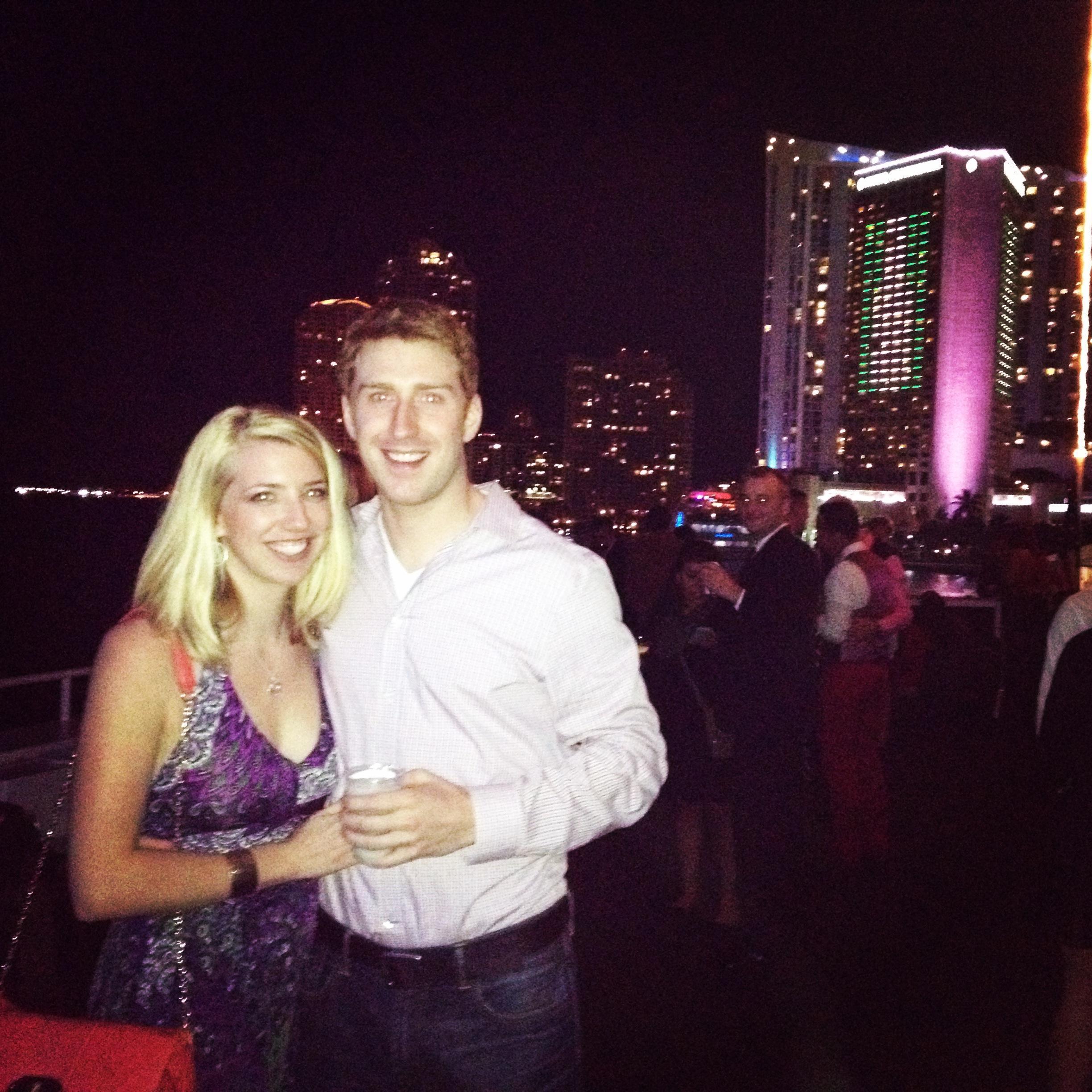 Danced on a boat in Miami for our first Valentine's Day