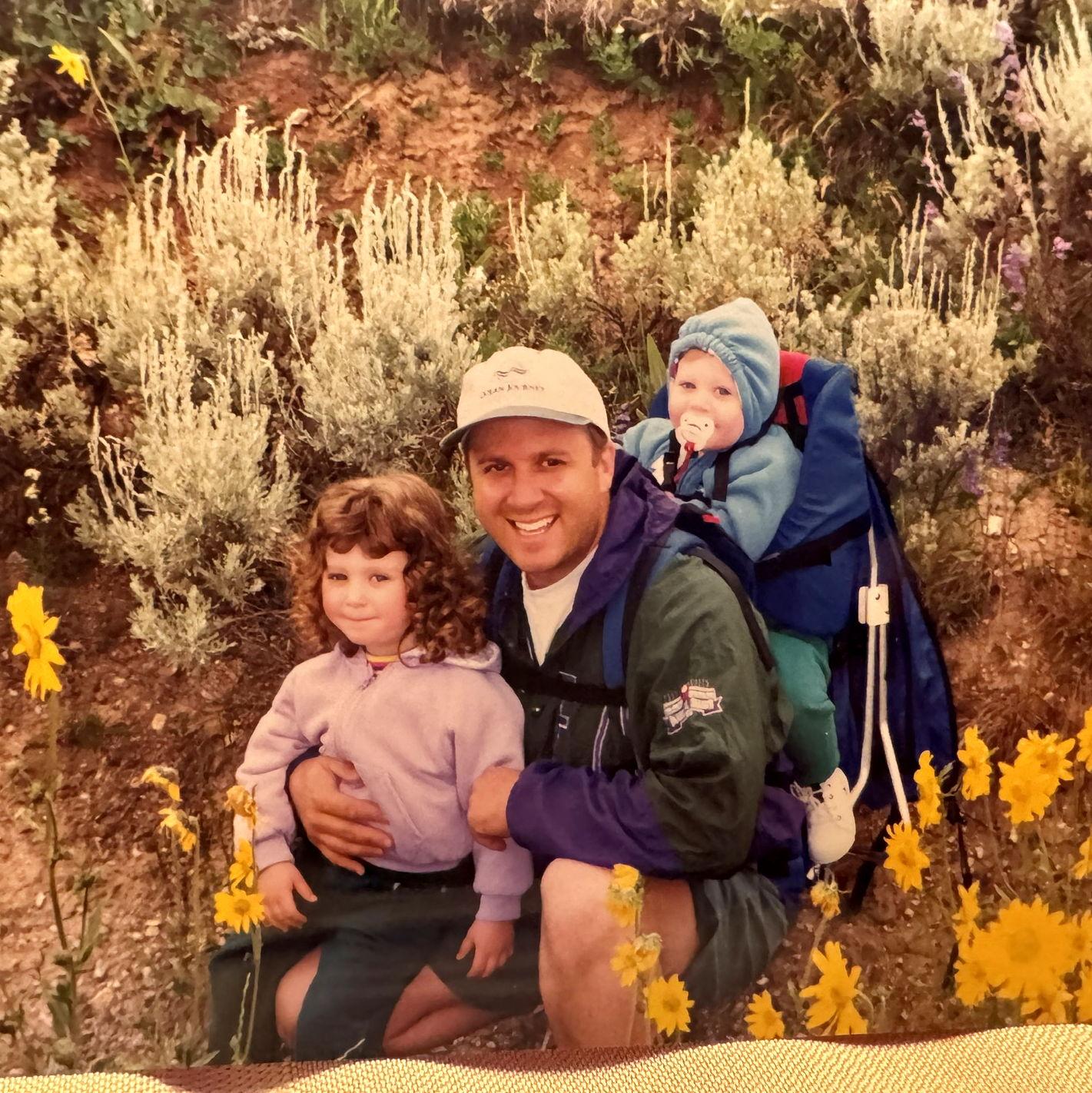 Hiking with Dylan's pops and sister.