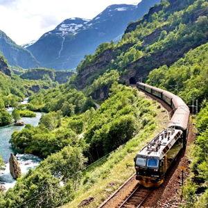 Train trip from Oslo to Myrdal, Norway