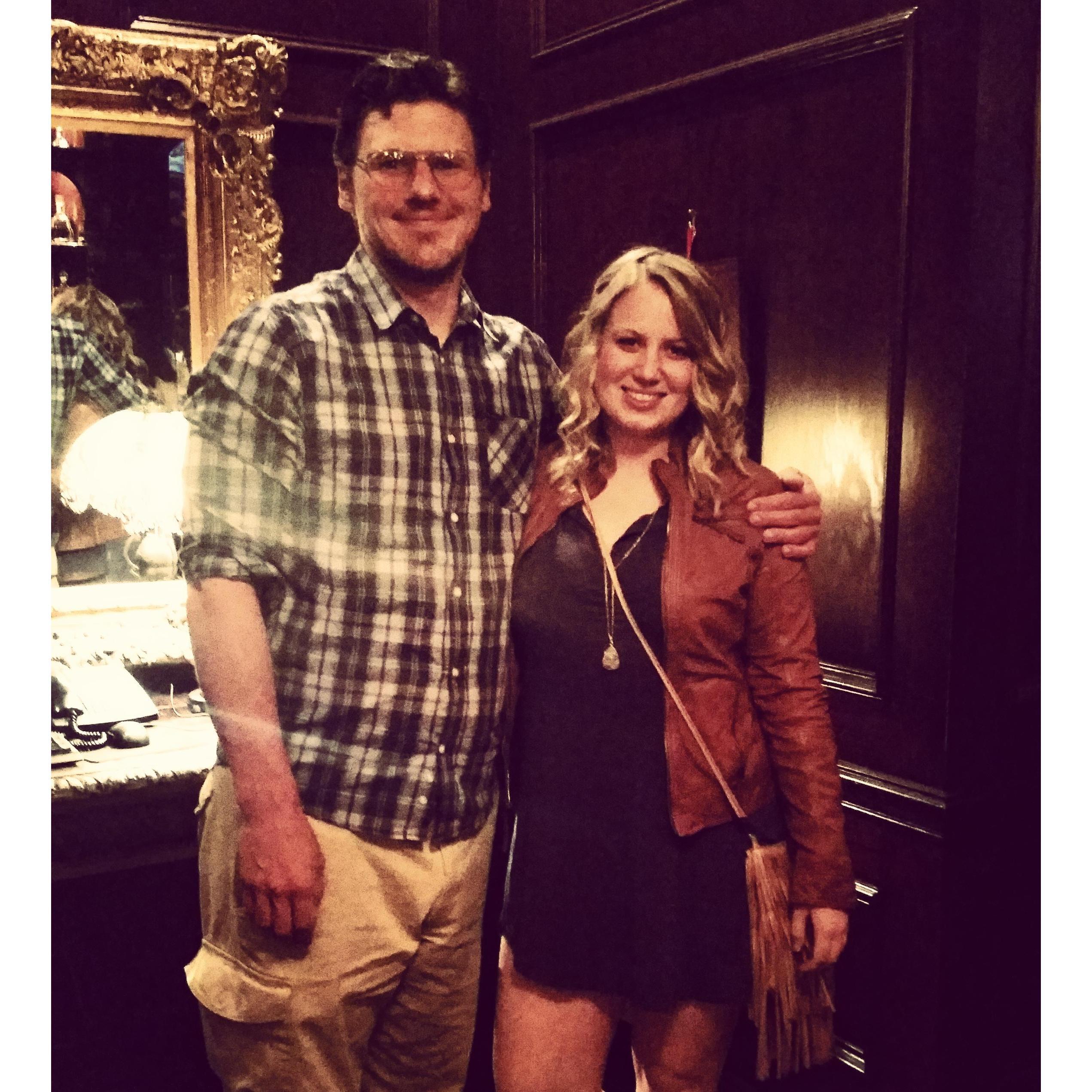 Our 1 year anniversary of dating. We took a small trip to Denver and ate at one of our favorite restaurants, Del Frisco's.