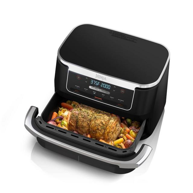 Ninja 7qt MegaZone Foodi FlexBasket Stainless Steel Air Fryer Black DZ071