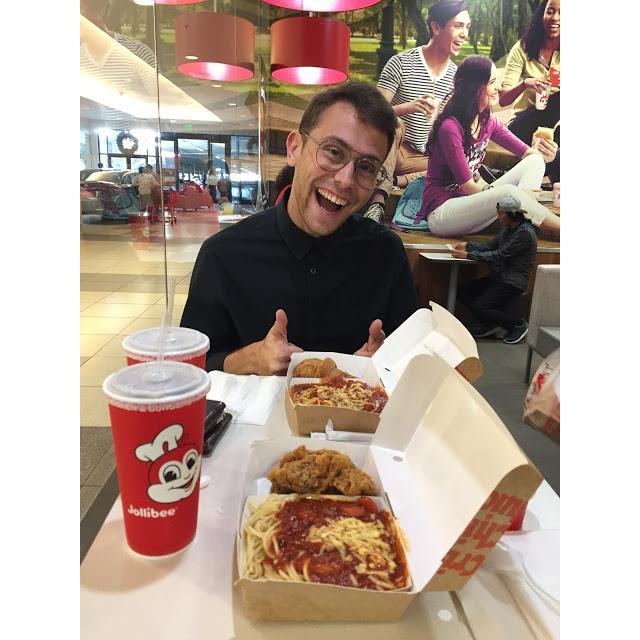 Showing John the Filipino ways and he loved it!!