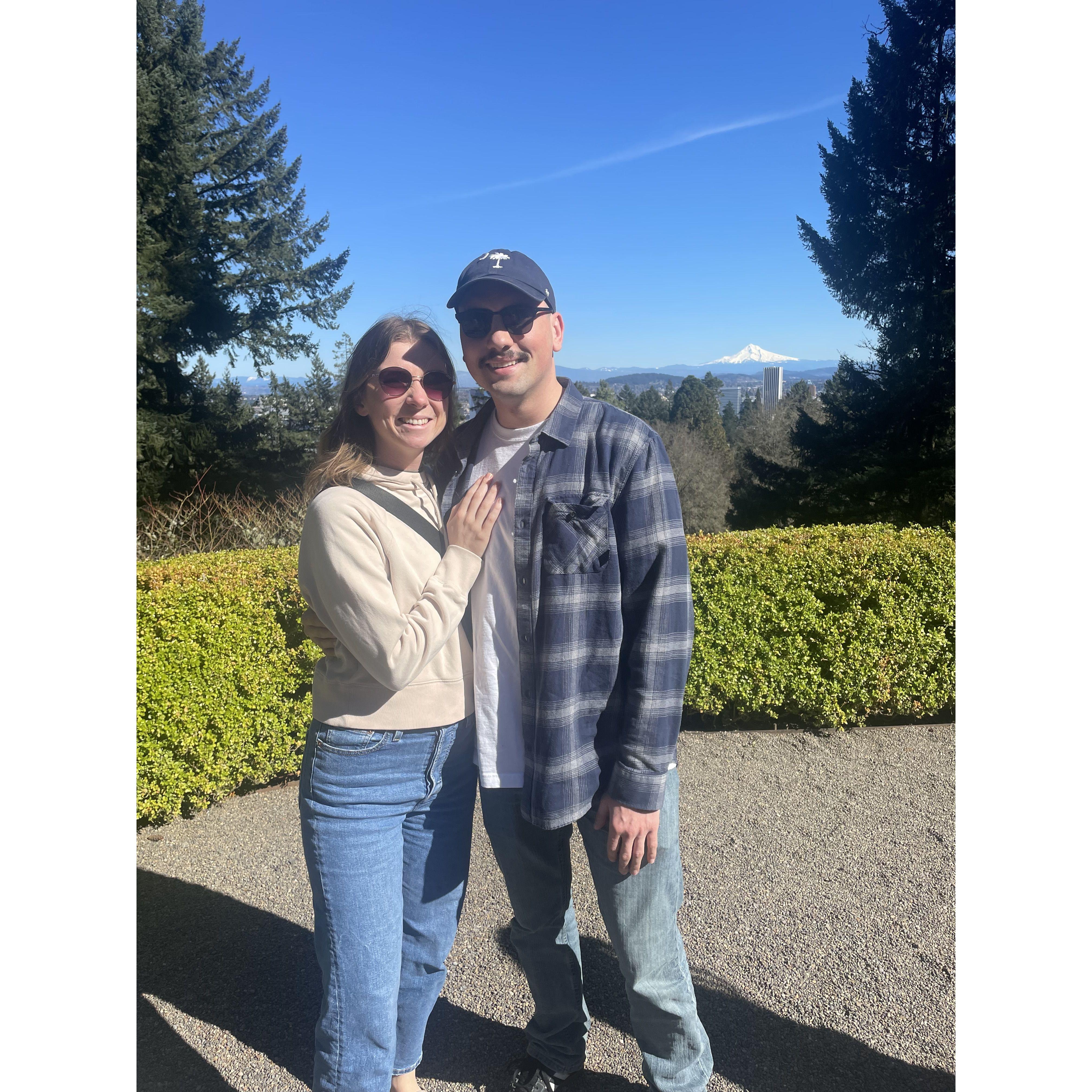 Date at the Japanese Gardens in Portland. After this we went and looked at rings for the first time.