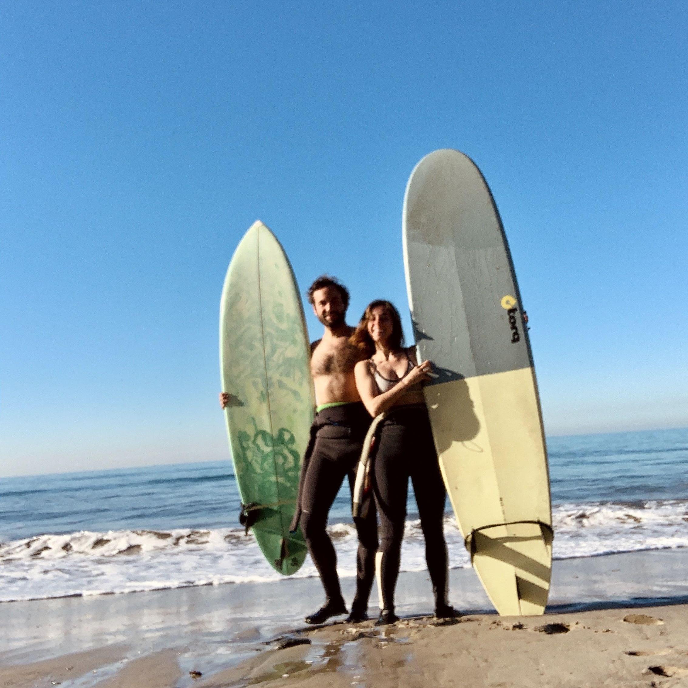 Monica’s favorite surf conditions: one foot and firing