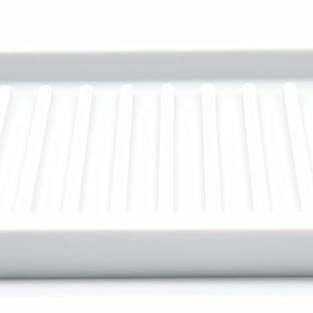 Happitasa Silicone Kitchen Sink Organizer Tray, Sponge Holder and Countertop Protector | Bathroom and Kitchen Soap Dish and Dispenser Tray (White, 9"x3.5")