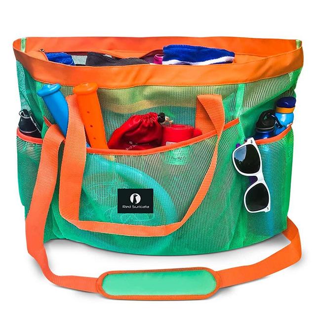 Red Suricata Large Mesh Beach Bag – Beach Bags and Totes