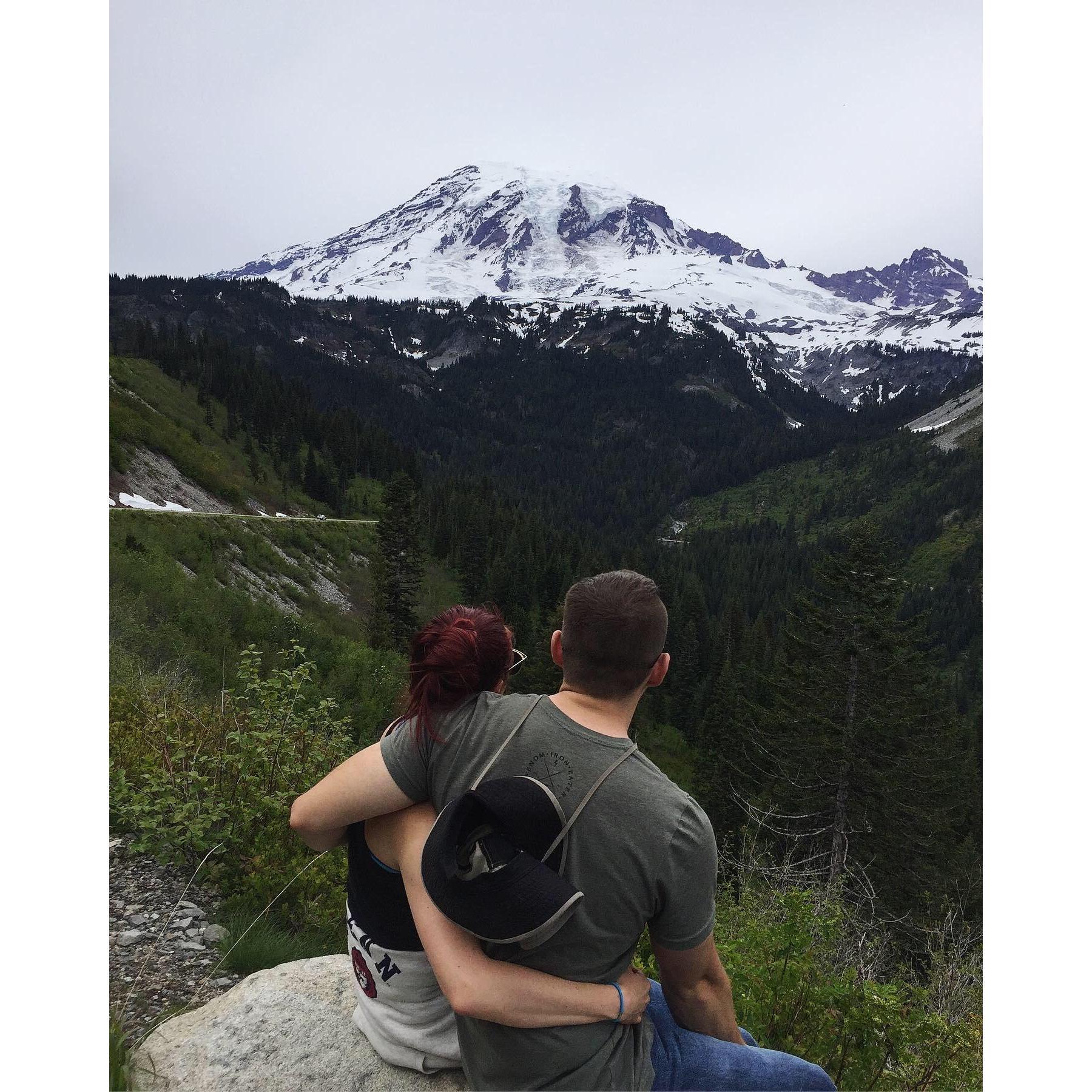 Exploring Mt. Rainier in Washington in 2019.