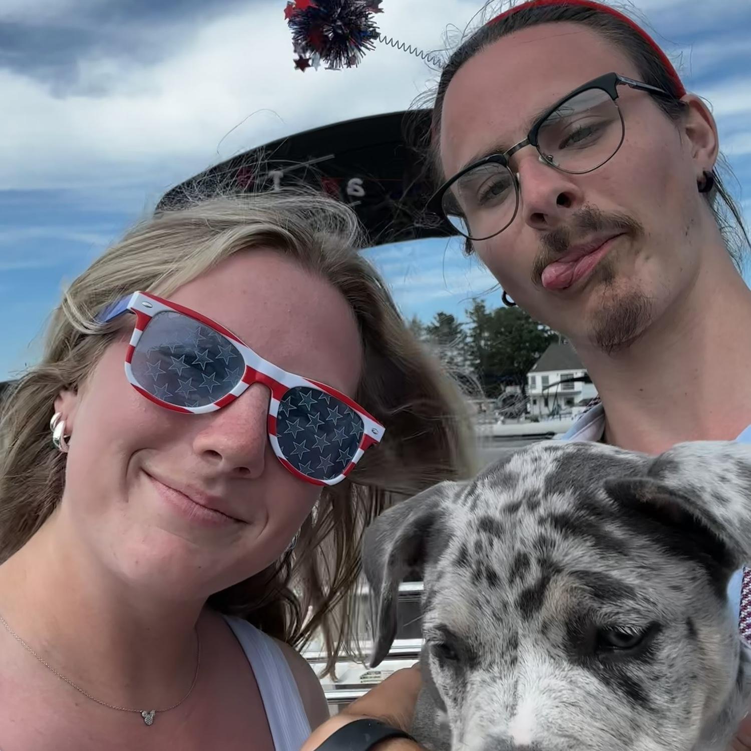 Seamus, Shylah, and Monty on the 4th of July!