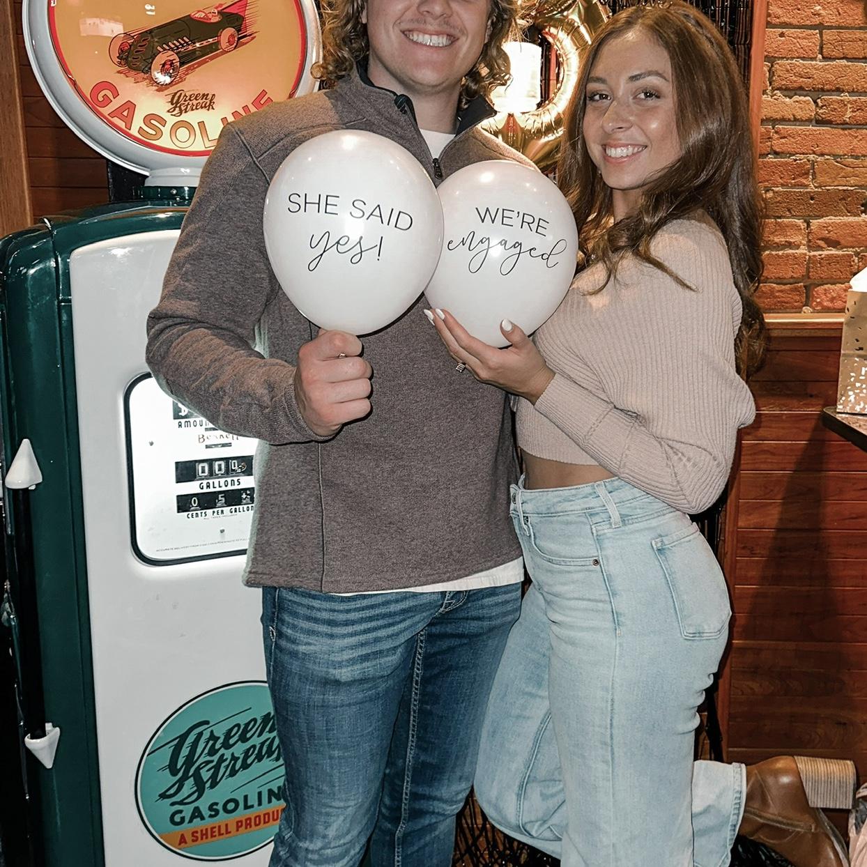 Cheesing hard at our engagement party!