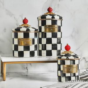Courtly Check Canisters, Set of 3