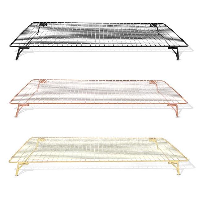 Teran products LLC 2-pack Cooling rack for baking, cooking, roasting, grilling, black, gold, rose gold,cookie cake pan (ROSE GOLD), 43.18cm x 27.94cm x 7cm