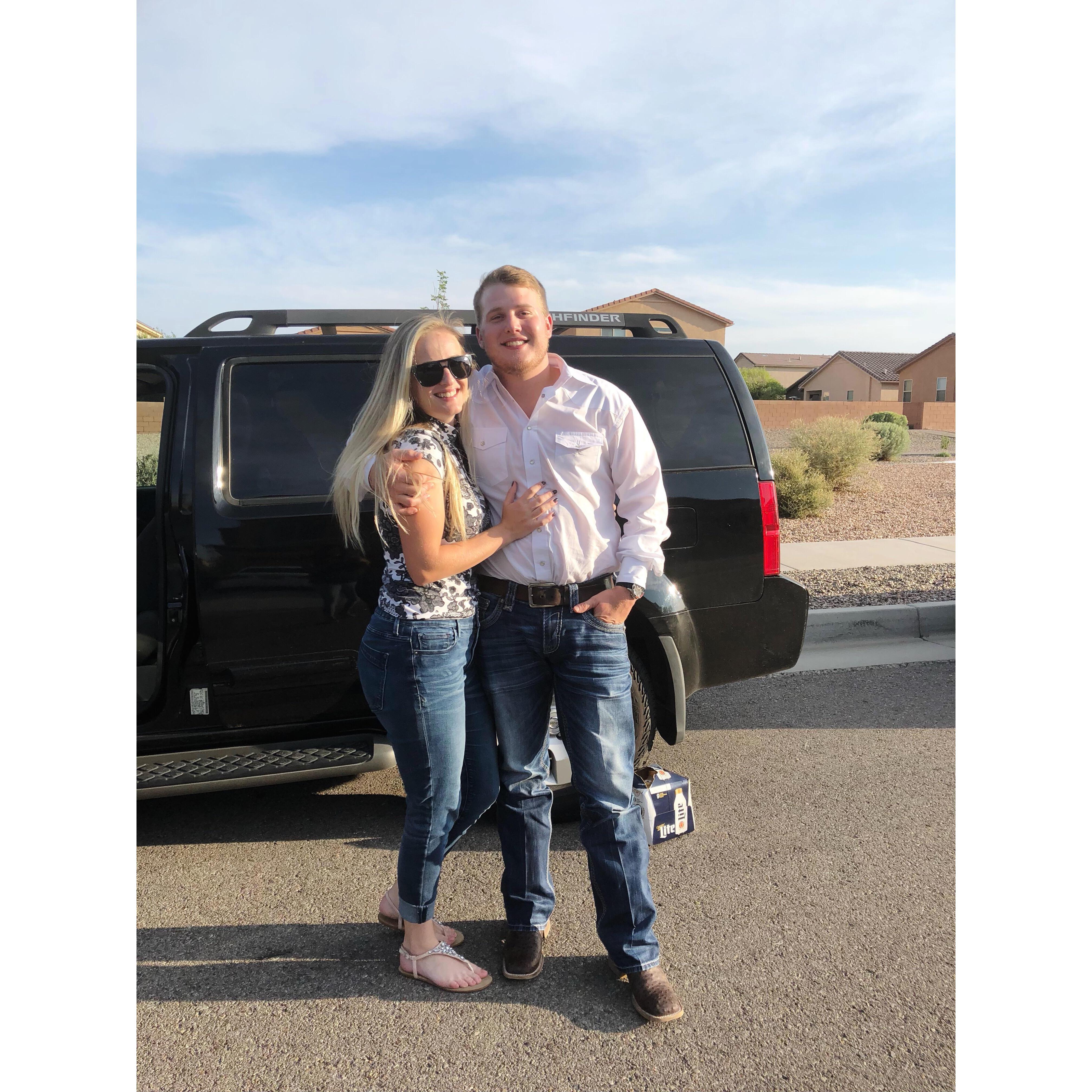 Our first photo ever in July 2018!