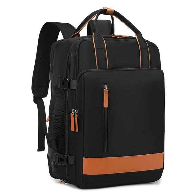InduSKY Large Travel Backpack for Women, 40L Carry On Backpack Airline Flight Approved with USB Charging Port Shoes Compartment, Personal Luggage Backpack Casual Daypack 15.6 Inch Laptop Backpack