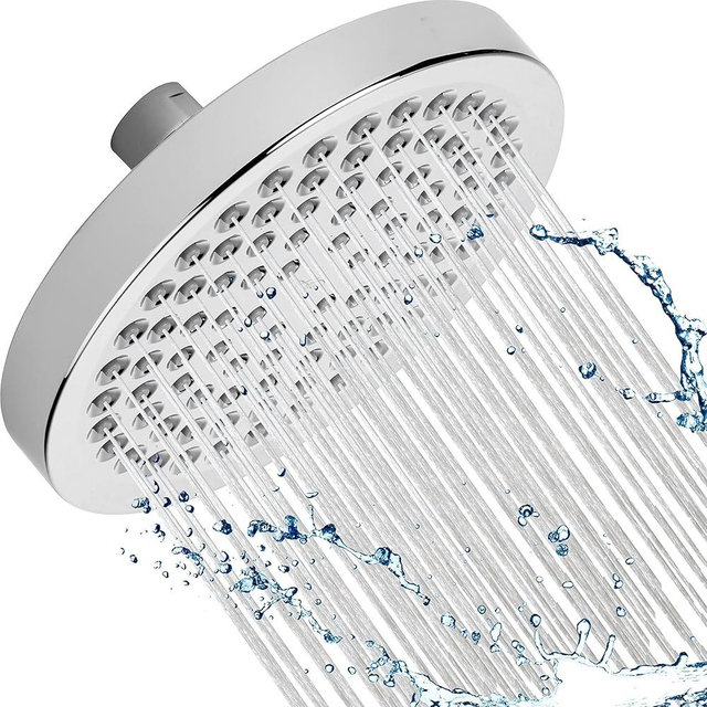 Aqua Elegante High Pressure Rain Shower Head - 6 Inch Luxury Rainfall Showerhead - Great Flow And Best Overhead With Adjustable Extension Arm, 2.5 GPM - Chrome