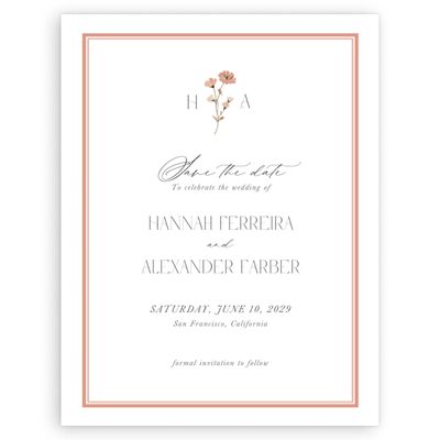 White Wedding Digital Save the Date - Marlowe Portrait