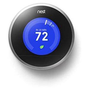 Nest (T3007ES) Learning Thermostat, Easy Temperature Control for Every Room in Your House, Stainless Steel (Third Generation), Works with Alexa