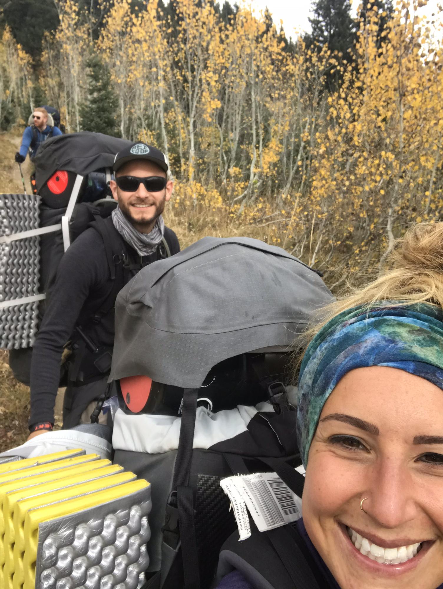 Oct 2018 Finishing the trail with our new friend, Josh Teton!
