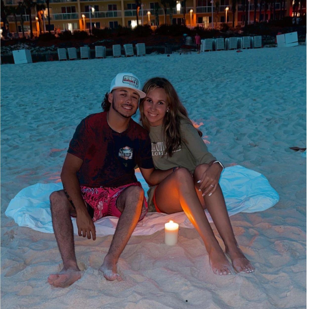 little date Elijah set up at the beach