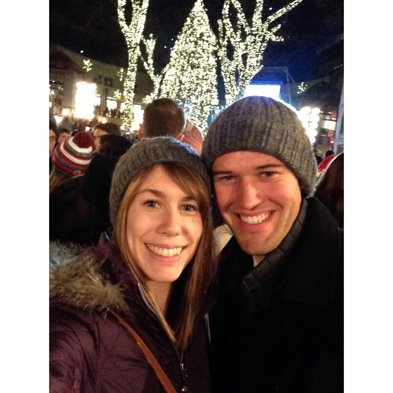 Christmas tree lighting in Faneuil Hall, 2015