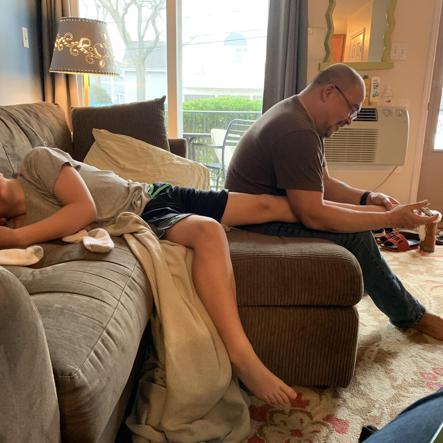 Thank goodness for a bonus dad who clips toenails.