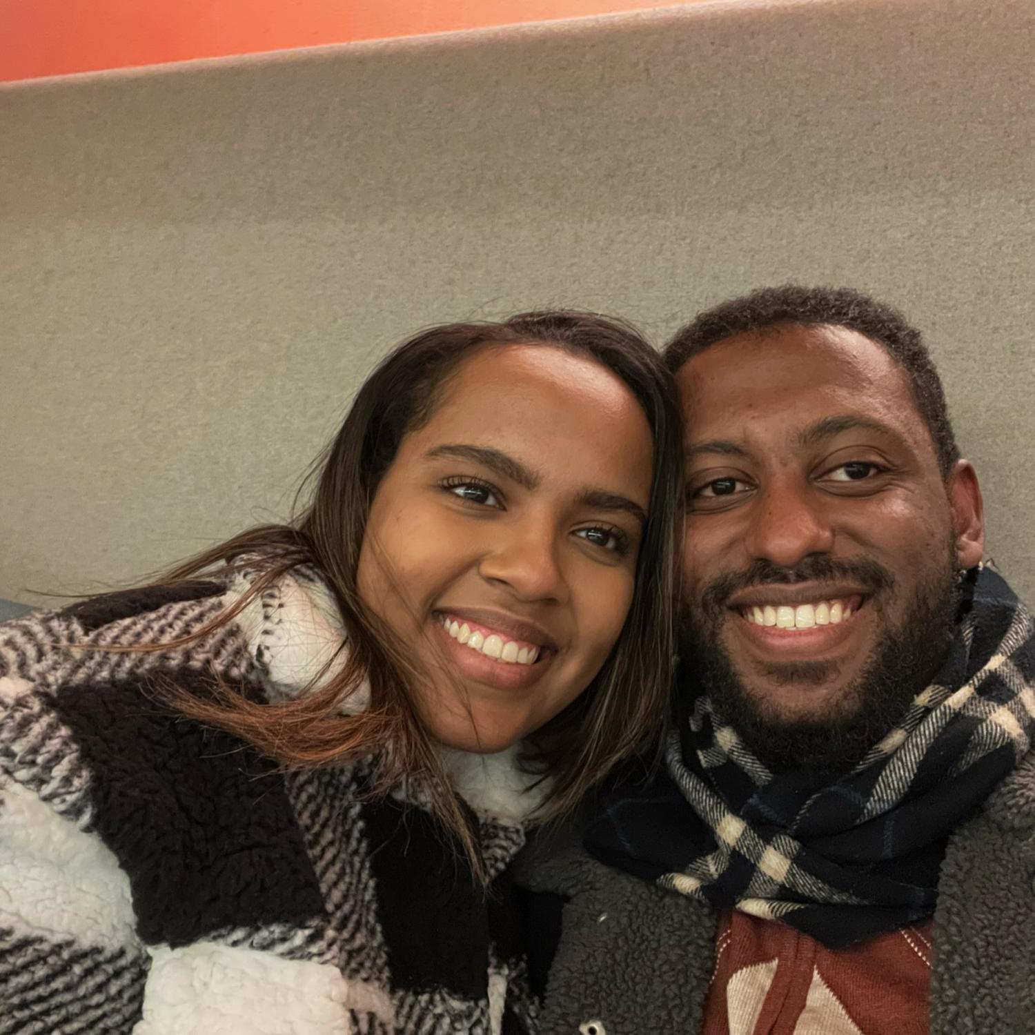 This was the first picture we took together when we started our relationship. It was a cold day- but warm in our hearts:)