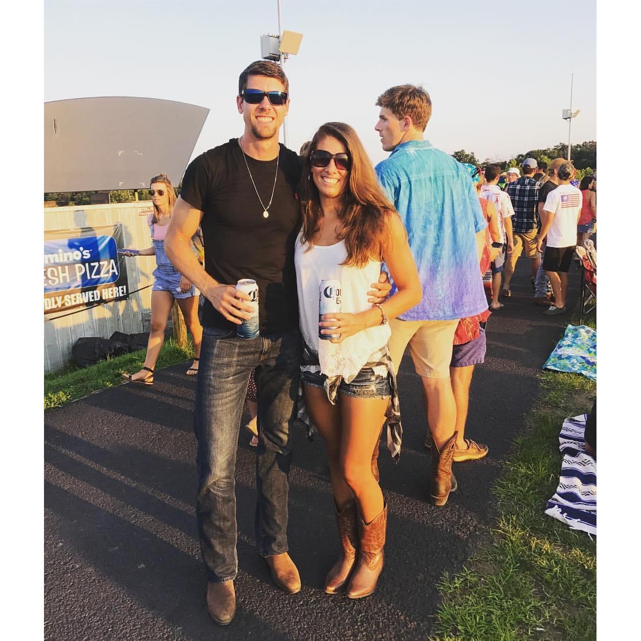 Our first (of many) Zach Brown Band concerts together at Jiffy Lube Live in Fairfax, VA 2017!