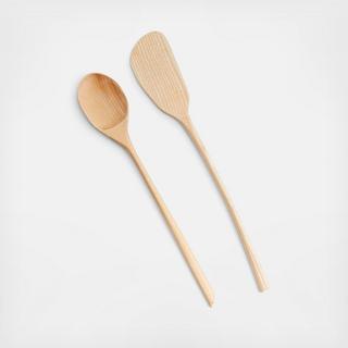 Cyrus 2-PieceWood Carved Spoon Set