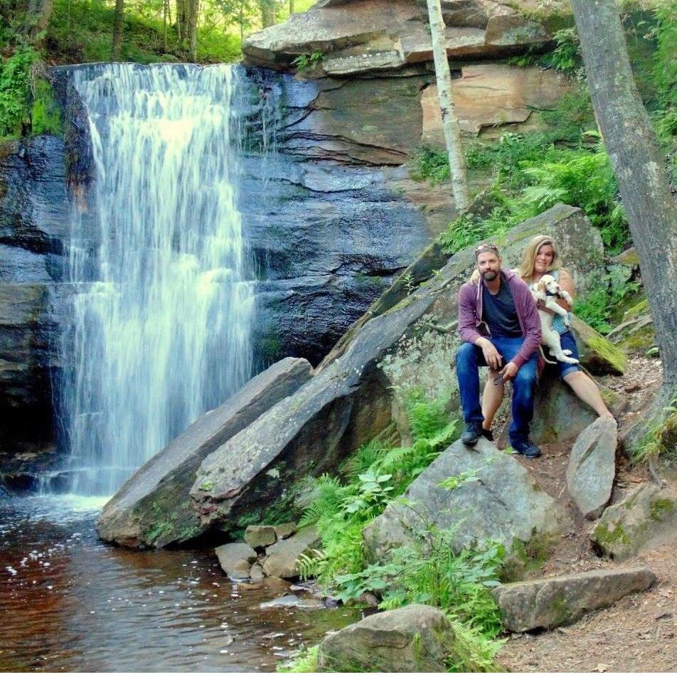 Waterfalls on our first vacation with Mr. McChuckles