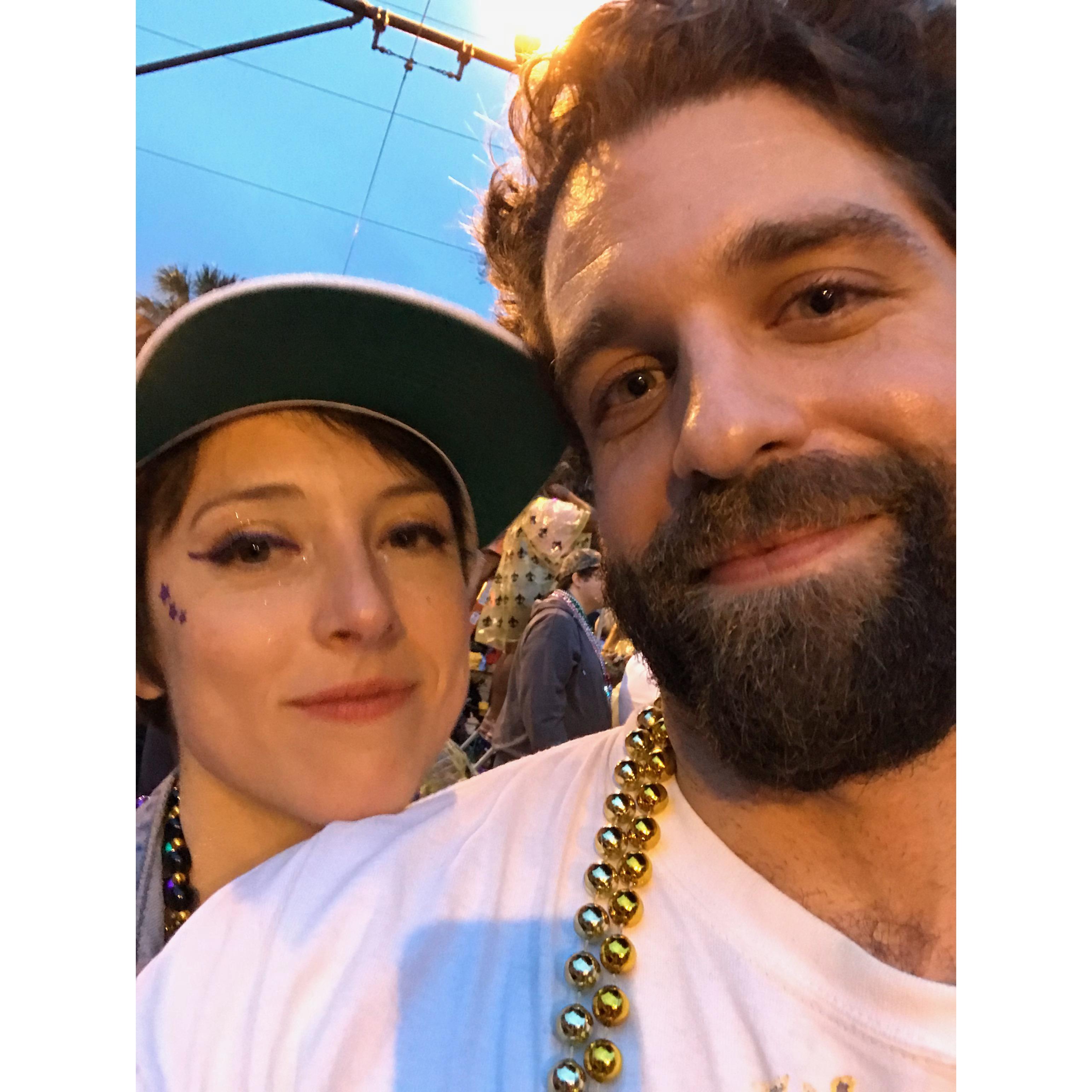 NOLA, Mardi Gras 2018- our first MG as a couple, words can't even explain