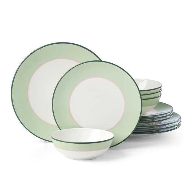Kate Spade New York Make It Pop 12Pc Dinnerware Set, 17.95, Green