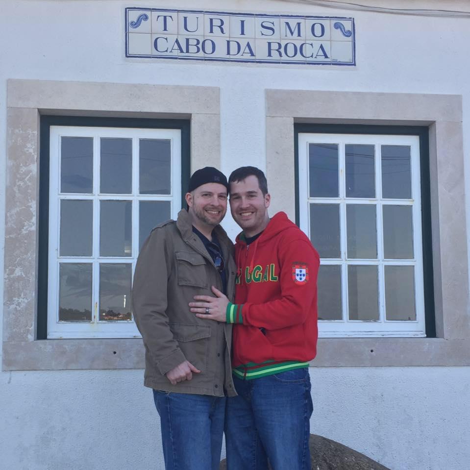 A few minutes after Anthony asked David to marry him at the western-most point in continental Europe, in Portugal