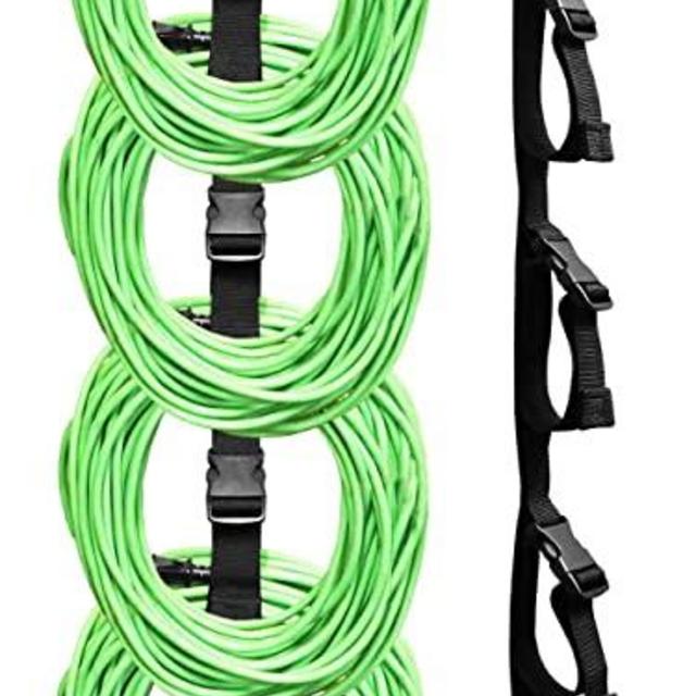 Tidy Tight 2 Pack Organization System for Garage. Hang Extension Cords, Hoses, Rope, String Lights.