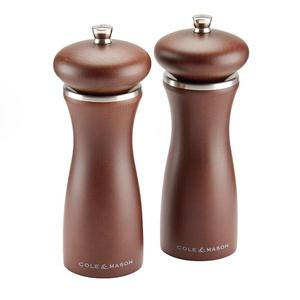 Cole and Mason - COLE & MASON Sherwood Forest Wood Salt and Pepper Grinder Gift Set - Wooden Mills Include Precision Mechanisms, 6.5 inch