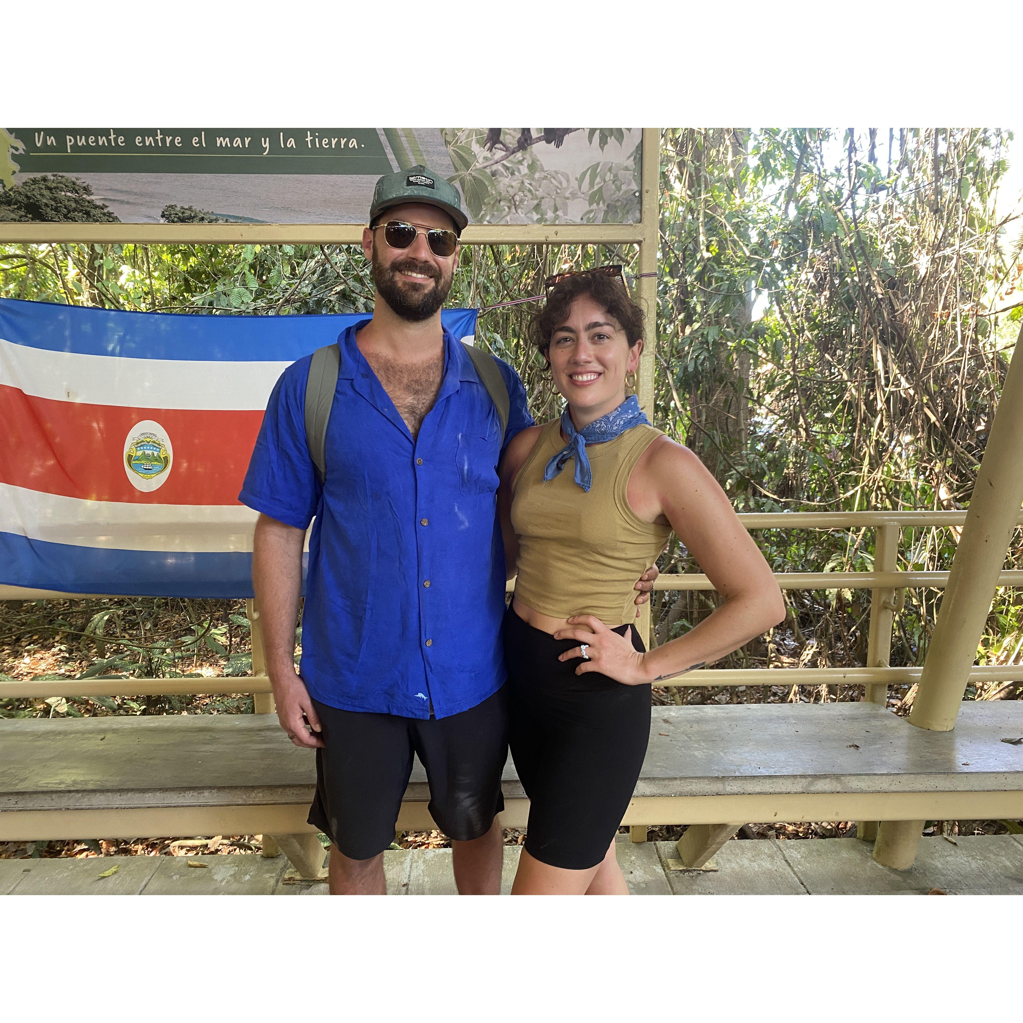 before touring Manuel Antonio National Park in Costa Rica (fun fact: Thais won this trip on a game show!)