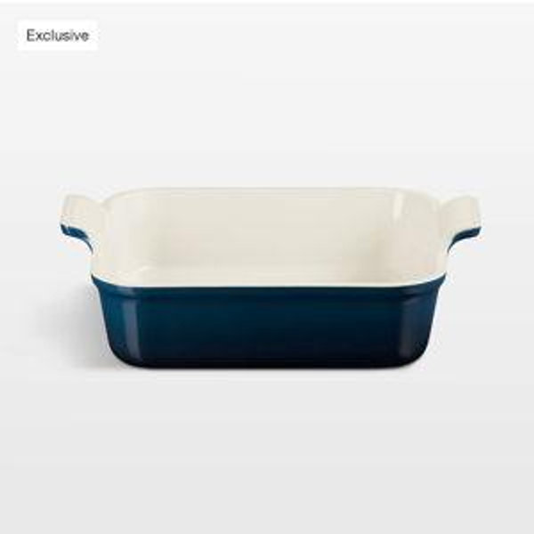 Le Creuset Heritage 3-Qt. Thyme Square Baking Dish, 9x9" + Reviews | Crate & Barrel