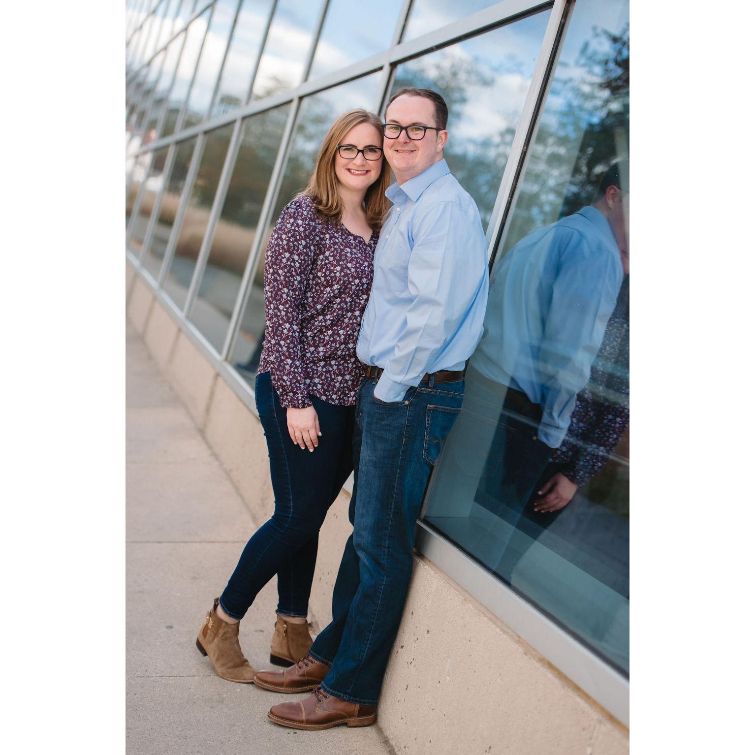 We took our engagement photos in the Ohio Stadium and around OSU's campus where we met!