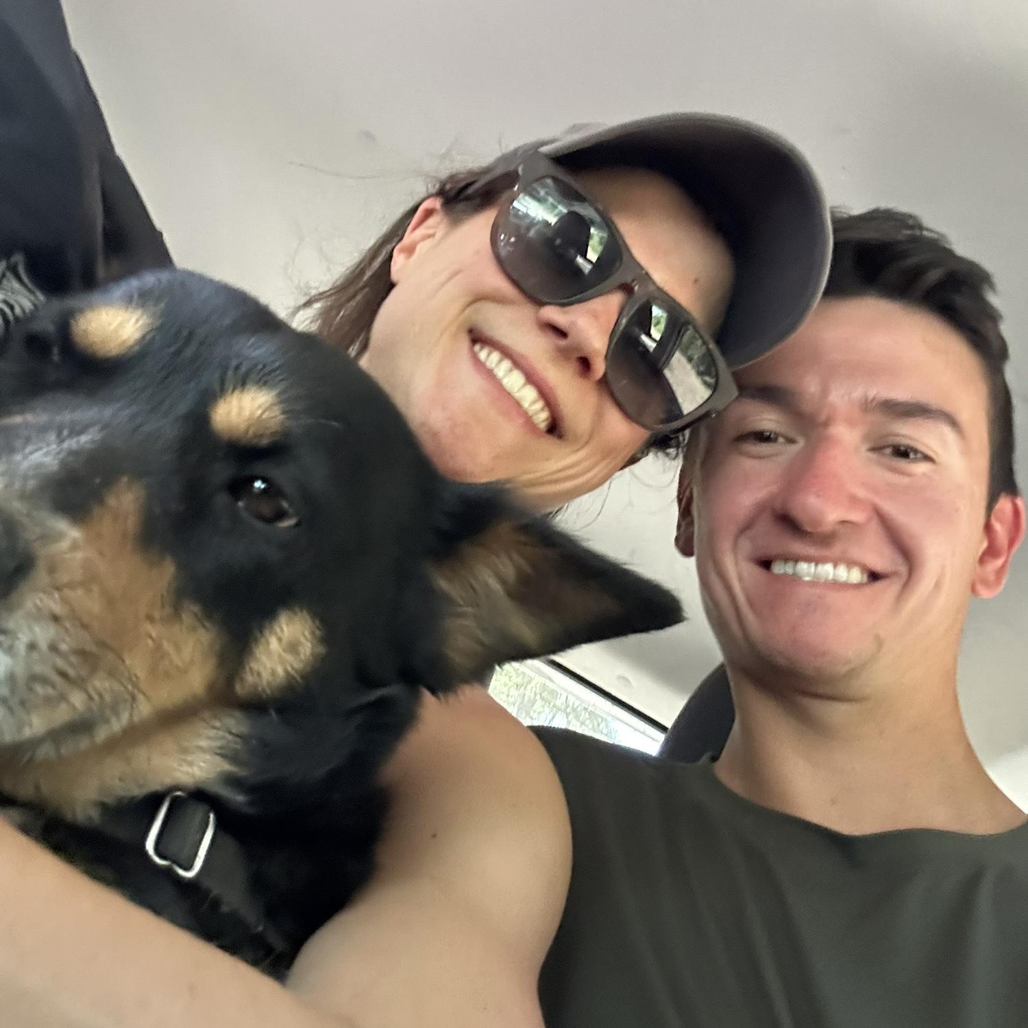 Drive home after long hike with Tilly
